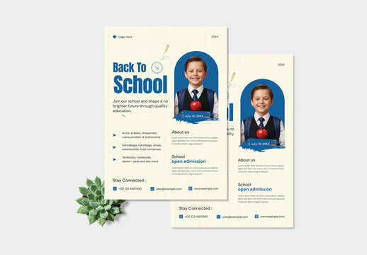 Back To School Admission Flyer Template