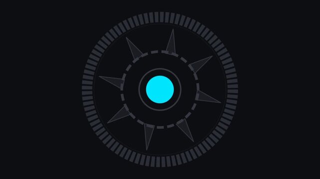 Blue Circle in Center of Compass.
