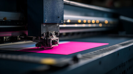 High Speed Industrial Printing Press Machine With Colorful Stripes On Large Paper
