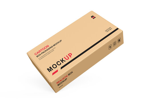 Cartoon Box Packaging Mockup