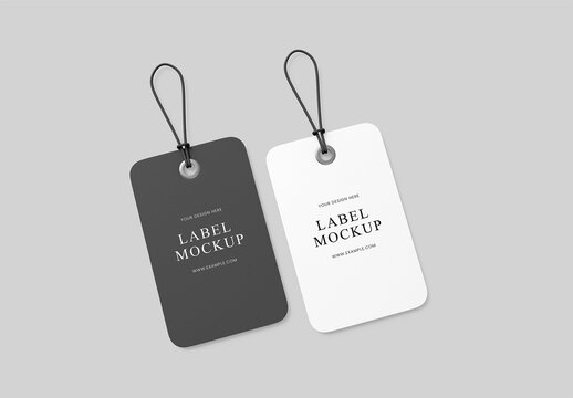 Cardboard Label Tag Mockup