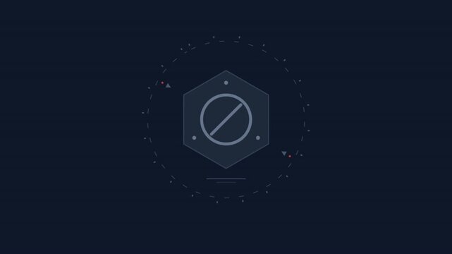 Minimalist Logo Animation on Dark Background.