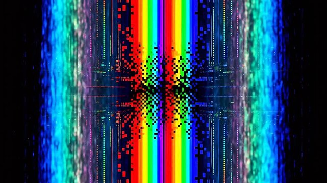 Colorful digital glitch pattern