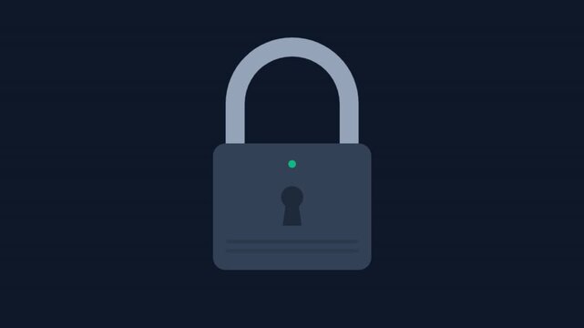 Unlocked Padlock Security Concept Illustration.
