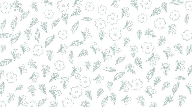A soft, pastel floral pattern featuring intricate flower and leaf motifs, ideal for textile, wallpaper, and decorative design projects.