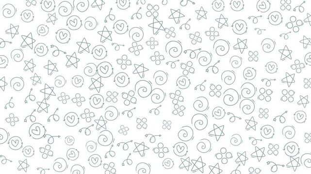 A detailed collection of line art patterns with geometric and swirling motifs suitable for creative projects, backgrounds, and design elements.