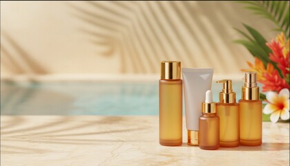 コスメボトル　モックアップ　サンプルイメージ