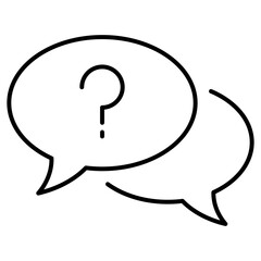 Speech Bubble with Question Mark Illustration