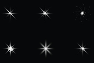 Christmas fireworks with snowflakes and stars festive winter vector illustration pattern glow effect design