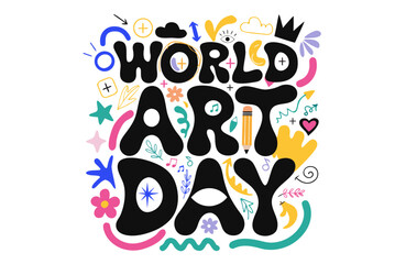World Art Day Vector, Artistic Expression and Culture Celebration Illustration © tanvir