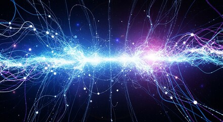 Fototapeta premium Dynamic Abstract Quantum Energy Field Background for Science and High-Tech Concepts