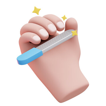 Filing Fingernails Manicure Nail Care 3D Icon