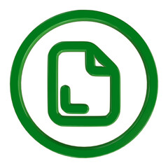 Document file icon for storage folders documents and digital file management system representation