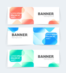 Fototapeta na wymiar Geometric banner design with vector presentation template.
