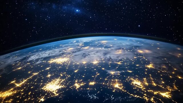 Earth Viewed from Space at Night.