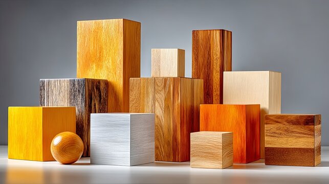 Abstract block forms arranged in an orderly pattern, symbolizing systems thinking and business framework design