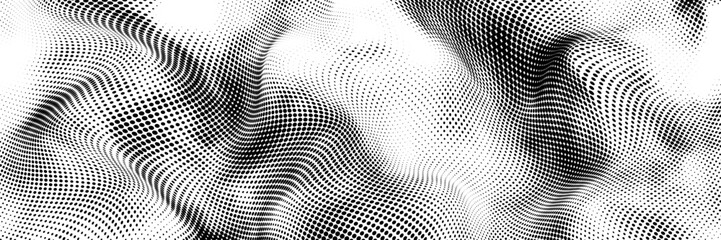 Black and White Halftone Texture Background with Grunge Polka Dot Pattern Abstract Distressed Retro Pop Art Effect for Graphic Design Element and Backdrop © ilham