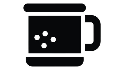 Black icon of a handheld flour sifter for baking preparation isolated on white background © Mondil biswas