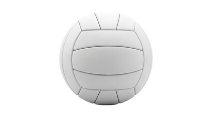 White Volleyball on White Background