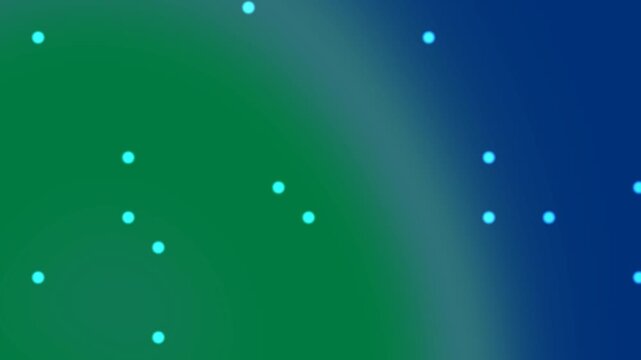 Green gradient particle animation in 4K abstract digital technology background.