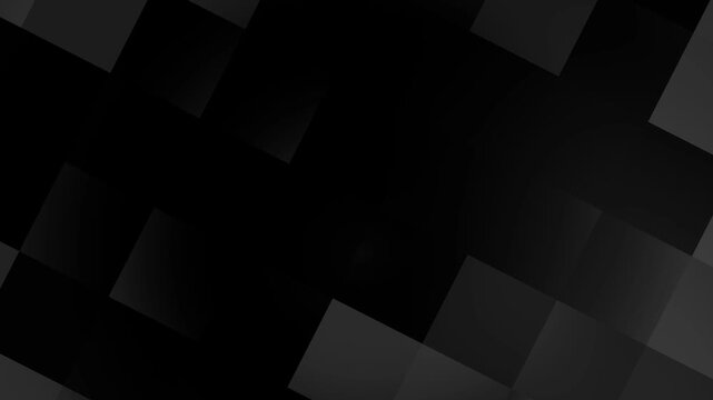 Dark geometric abstract animation in 4K modern technology background.