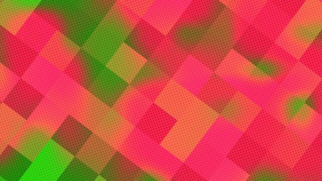 Red geometric gradient animation in 4K abstract technology background.