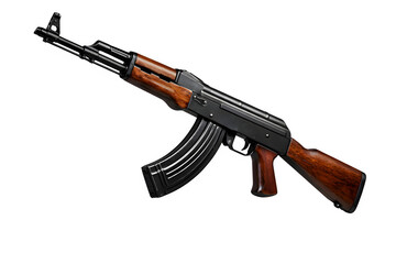 45-Degree Angled Studio Photo of AK-47 Assault Rifle