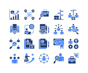 Job Opportunities Icon Collection,  featuring Job market, Job oppurtunities, Job search, Career option, Career choise, Company, Full time job, Contract, Outsourcing, Recruitment, Hiring, CV, Resume,.