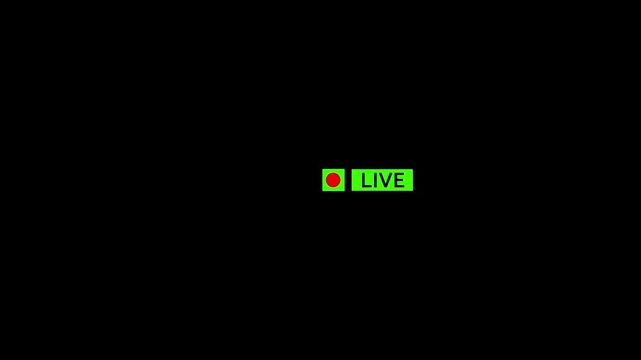Simple graphic displaying a red and green rectangle with the word live