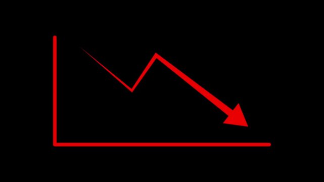 A simple graph displaying a horizontal red line on a black background