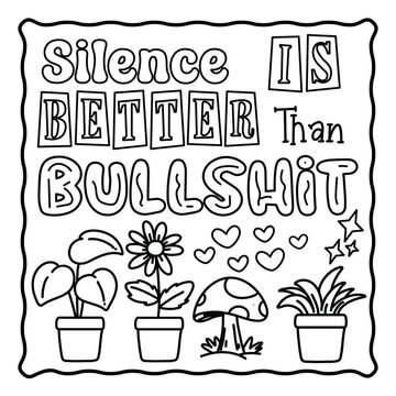 Bold and Easy Motivational Swear Word Coloring Page, Sweary Motivational Quotes, Sweary Coloring Page, Groovy letters and Swear Words, Inspirational Swear Word, Funny Quotes, Sweary Affirmations,