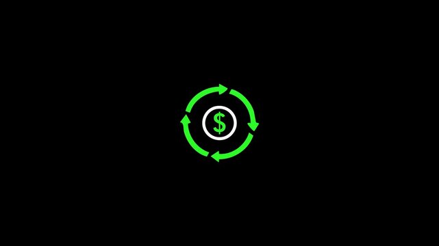 Payment processing loop Icon animation 