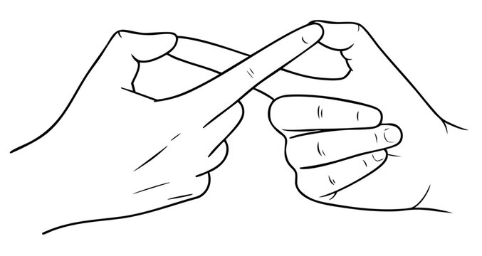 Hands Interlocked Index Fingers Gesture, Finger Hook Connection Touch Symbol of INFINITY , Flirt Playful Bond and Romantic Chemistry for Valentine&rsquo;s Day