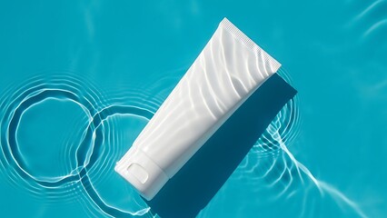 Professional beauty Skincare tube mockup cosmetic packaging template cream lotion container product branding design minimal clean isolated background for skincare spa dermatology marketing