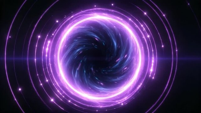 Cosmic Portal: A mesmerizing, deep purple cosmic portal pulses with energy. Within its swirling vortex, a celestial dance of light and shadow unveils the mysteries of the universe.