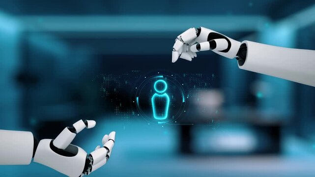 AI artificial intelligence transforms hiring with digital recruiters, virtual HR assistants, and smart matching tools for modern talent acquisition. Epoch