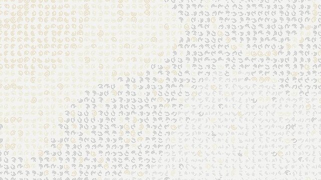 Digital illustration of an intricate abstract pattern with subtle geometric shapes and light, muted colors, viewed from above.