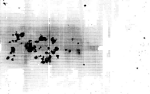 Black grunge half tone dots pattern. Grunge halftone black dost texture abstract overlay vector illustration