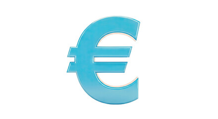 Obraz premium Blue 3D Euro Symbol