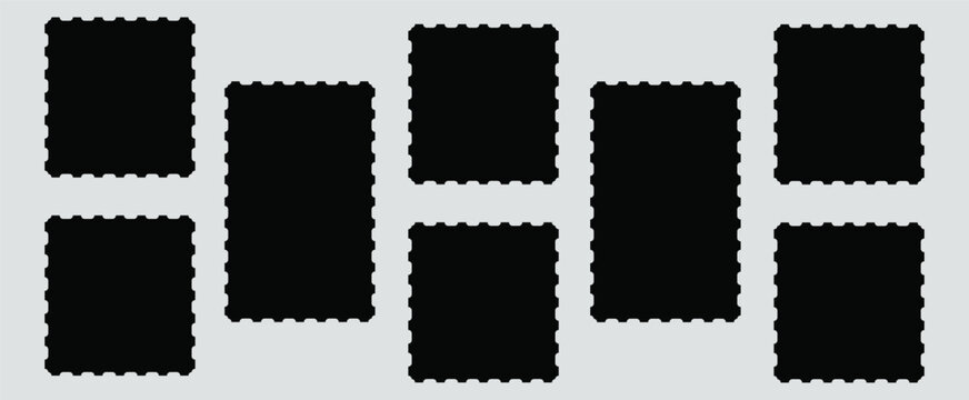 Blank postage stamp clean postage stamp isolated on white background.