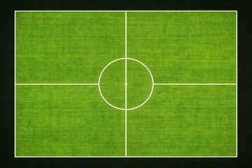 Obraz premium Top view of a soccer field
