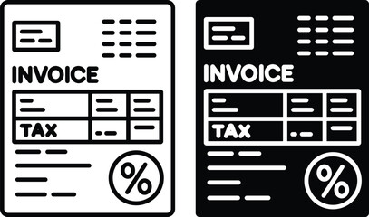 Tax Invoice Billing Icon Set