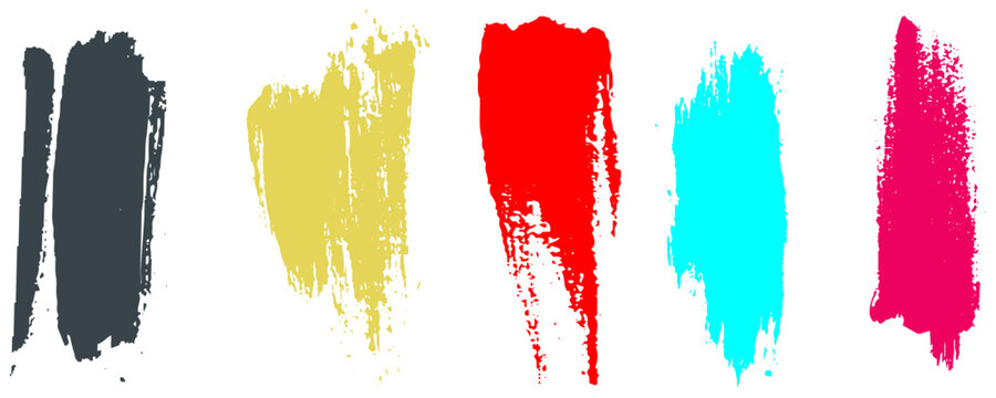 Retro multicolor soft spot stripes set. Drawing stripe colorful grunge background.