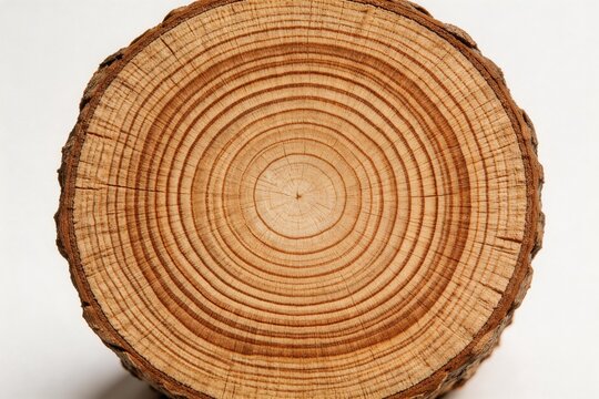 Cross section of tree trunk with growth rings