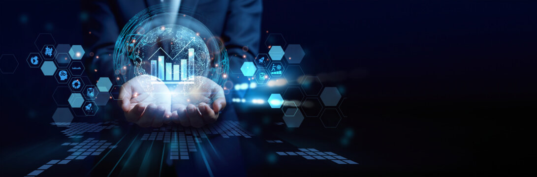Financial analyst holding charts. Business and finance planning data analysis supports forecasting, budgeting, and strategic decisions using accurate financial data.