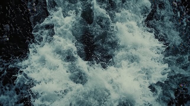 Powerful ocean waves crashing dramatically against the shore showcasing natures untamed force and dynamic energy