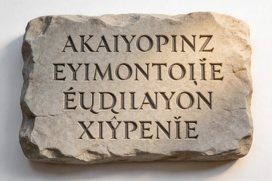 Stone plaque with engraved text