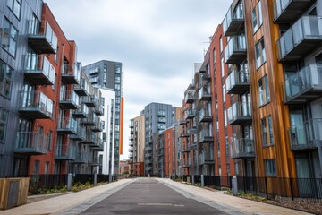 Fototapeta premium Modern Apartment Buildings in Urban Housing Development