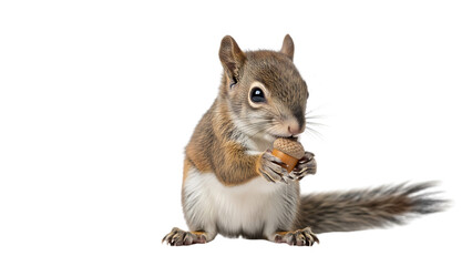 Squirrel Eating in a Transparent Image