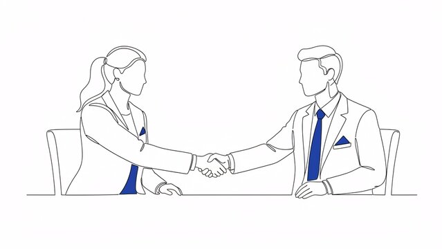 Professionals shaking hands